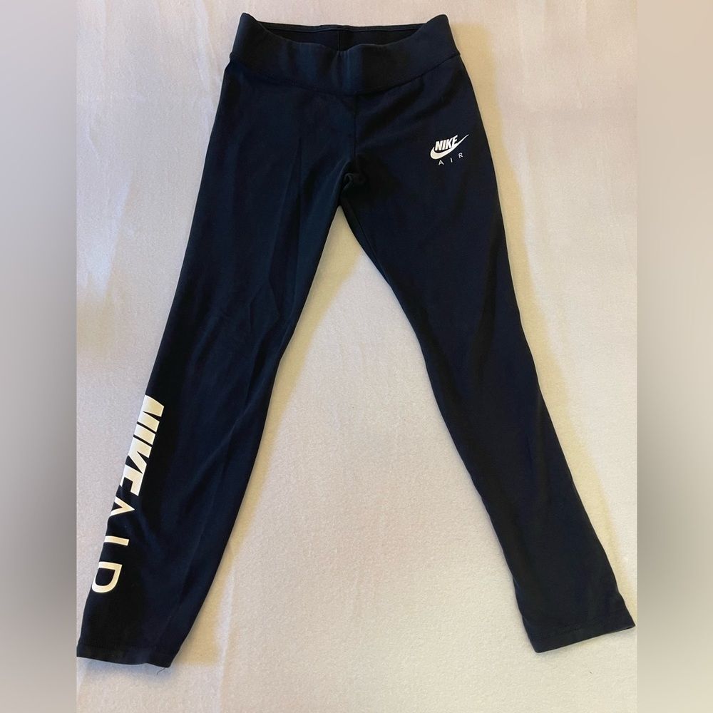 Nike Air Women’s Leggings – Size Medium – Black Graphic Gym Workout Activewear